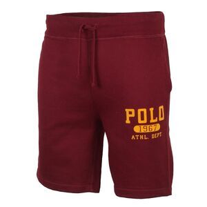 Polo Ralph Lauren Maroon Elastic Waist Drawstring Men's Fleece Sweat Shorts M